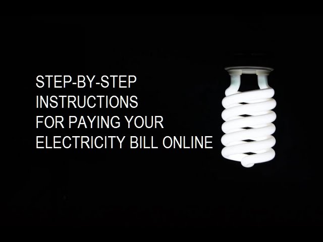 Pay your Electricity Bill Online – Video